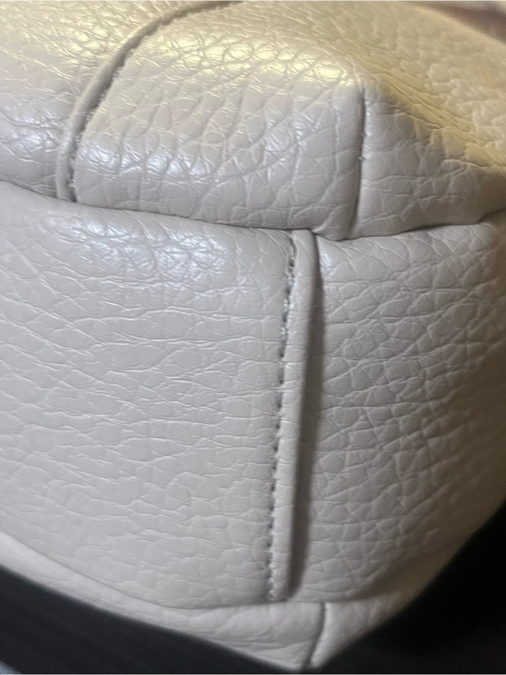 Giani Bernini Ivory Taupe Pebble Hobo Shoulder Bag Multi Pocket Purse - Picture 7 of 12